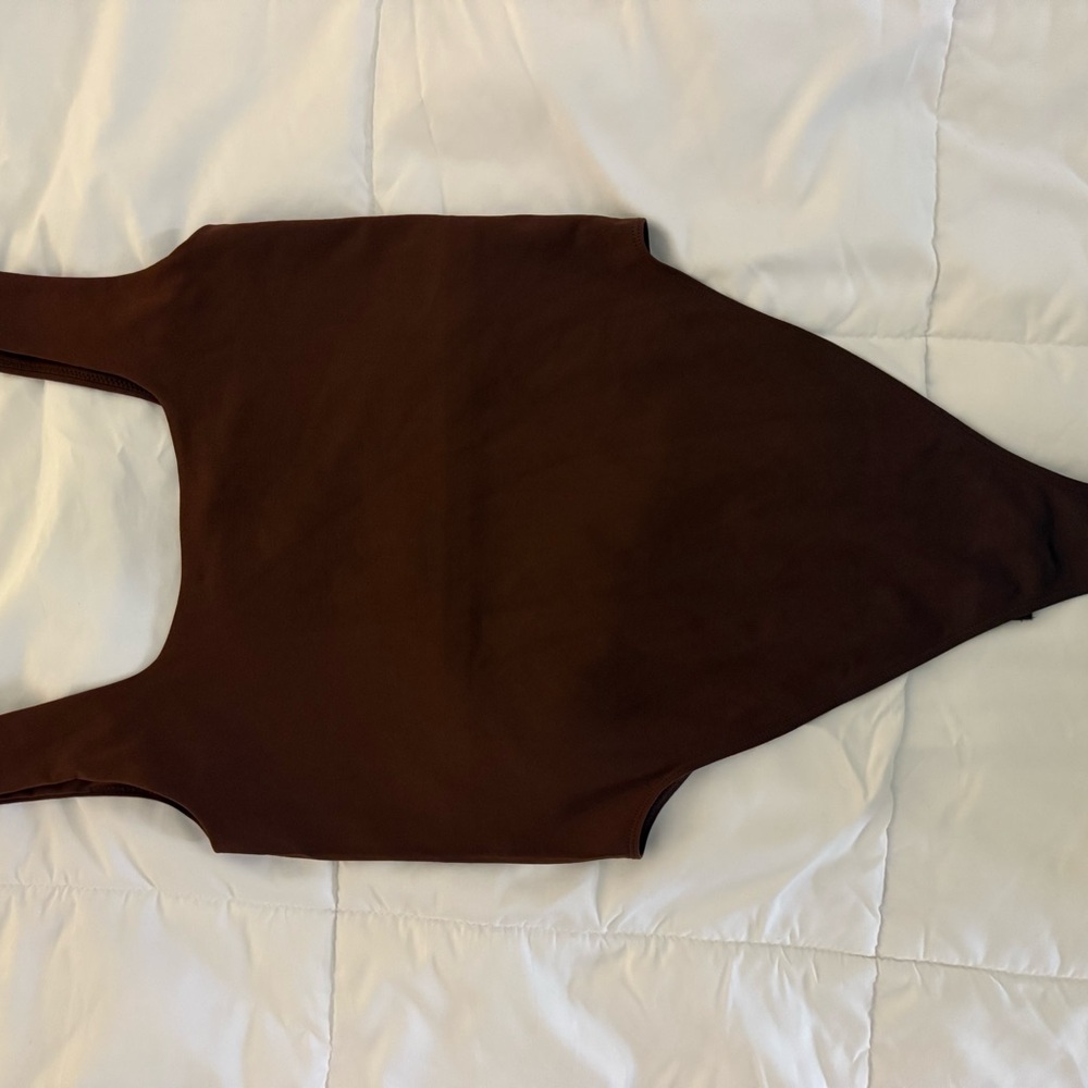a new day Brown High Neck Sleeveless Bodysuit